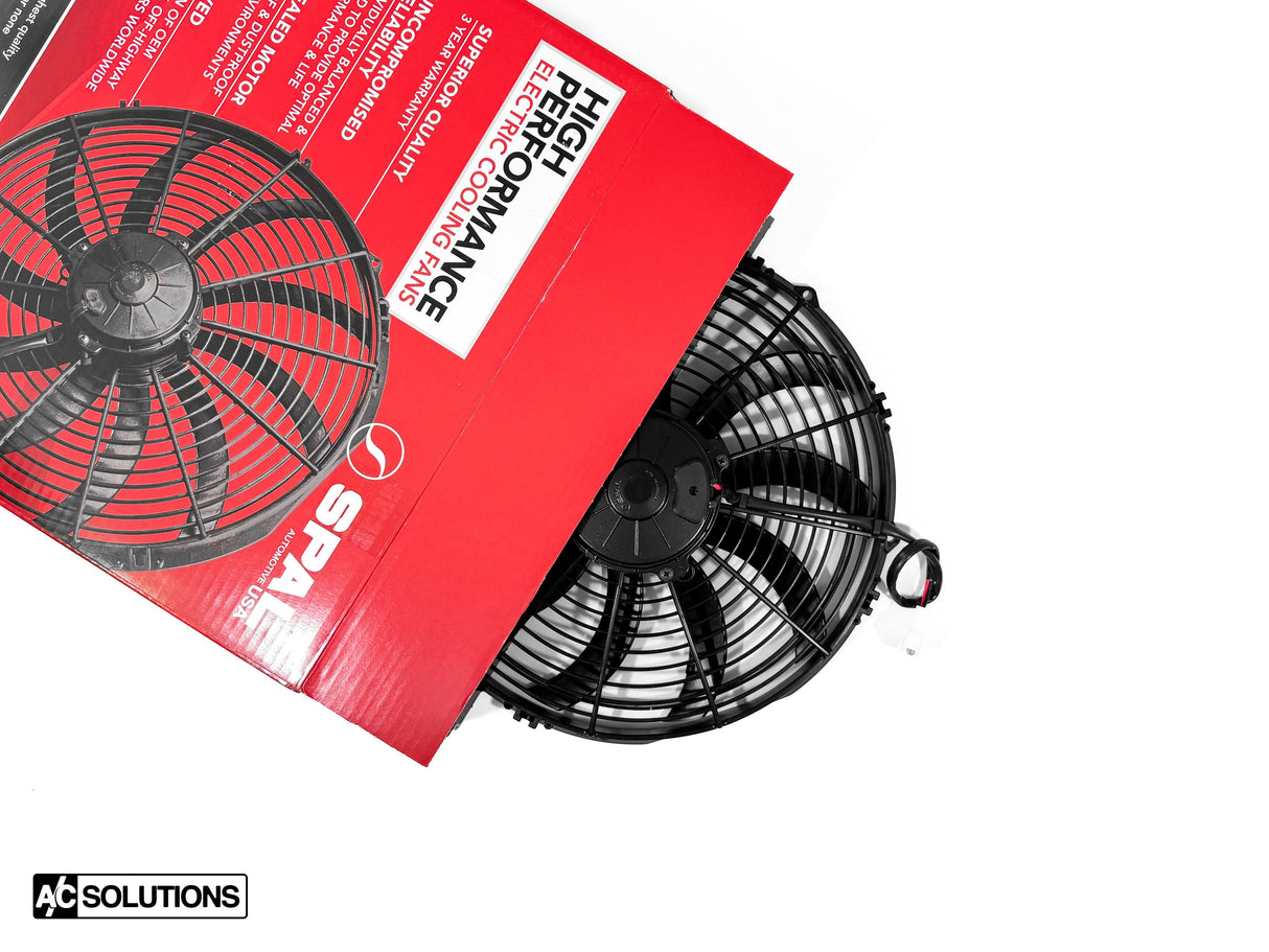 A/C Solutions x CSF E28 Parallel Flow Condenser + 13" SPAL Fan Combo