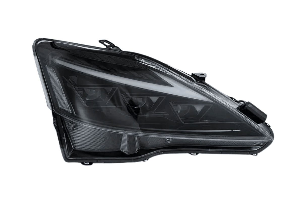Lexus IS250/IS250C/IS350/IS220d & ISF(XE20) Smoked Matrix Projector Headlights (2006-2014) - K2 Industries