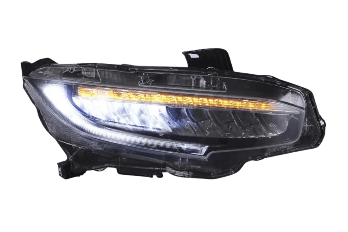 Honda Civic 10th Gen (FC/FK) Chrome LED Reflection Bowl Headlights (2016-2021) - K2 Industries
