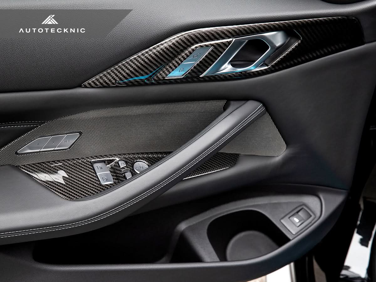 AutoTecknic Dry Carbon Interior Door Handle Trim Set - G22 4-Series