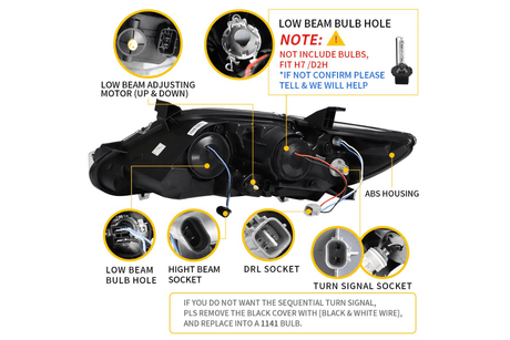 Toyota Camry 6th Gen XV40 Facelift Regular Models Sedan Projector Headlights Upgrade (2009-2011) - K2 Industries
