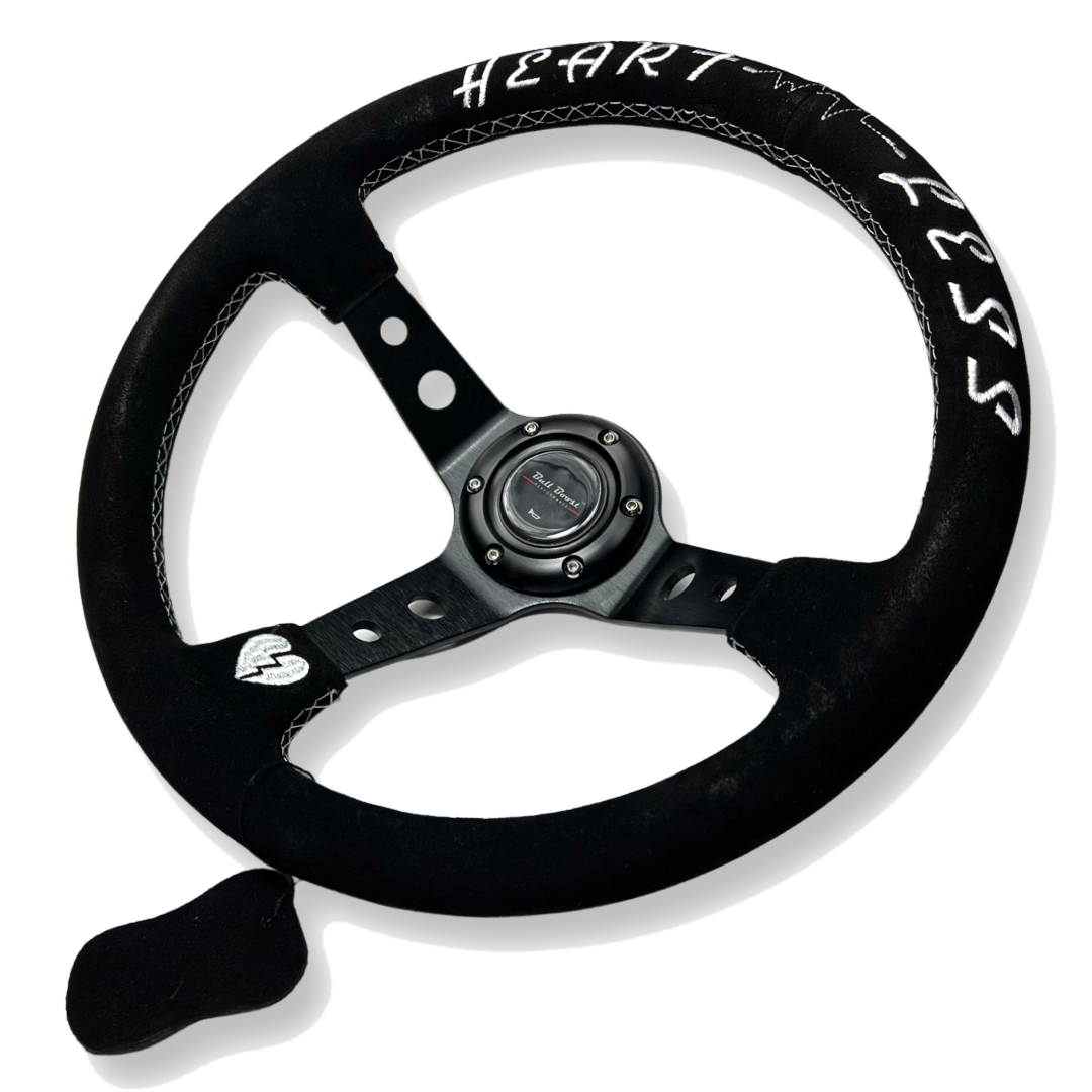 Deep Dish Steering Wheel + Short Hub Adapter Kit For S2000 RSX Prelude TL CL