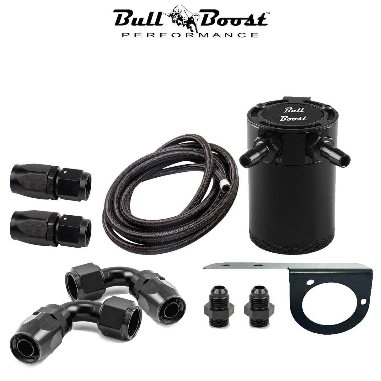 AN10 Motor Oil Catch Can 5ft Hose Kit Universal -AN10 Performance