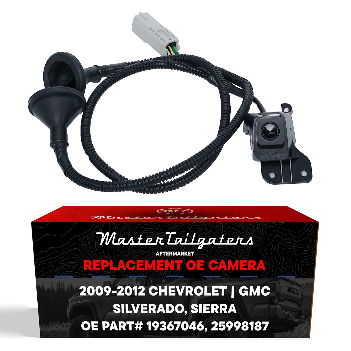 Chevrolet Silverado / GMC Sierra (2009-2012) OEM Replacement Backup Camera OE Part # 25998187, 19367046
