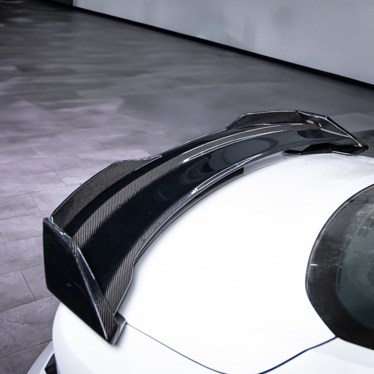 2024+ Mustang S650 Dark Horse Rear Spoiler Gloss Carbon Fiber 2pcs