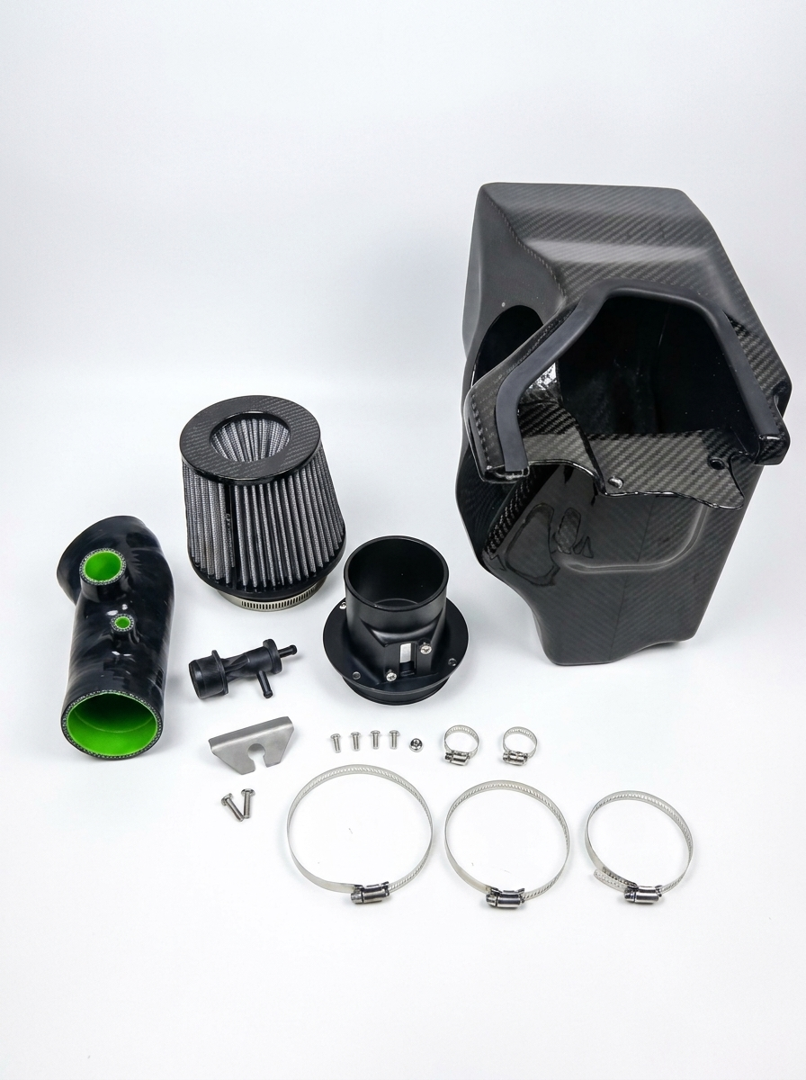 Honda Civic Type R FK8 K20C1 2.0T Dry Carbon Fiber High Flow Cold Air Intake System 2017 - 2021 OE KD4240BK