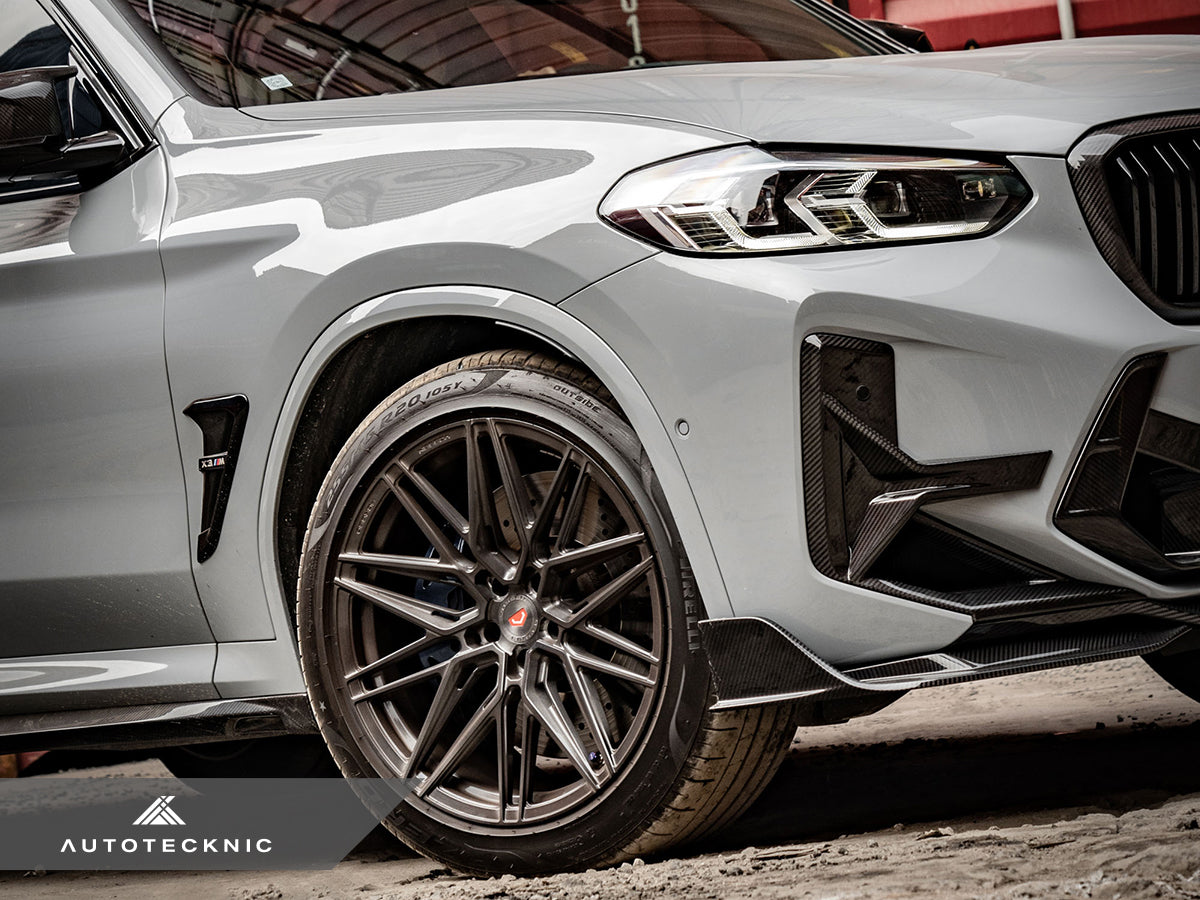 AutoTecknic Dry Carbon Front Bumper Trim Set - F97 X3M LCI | F98 X4M LCI
