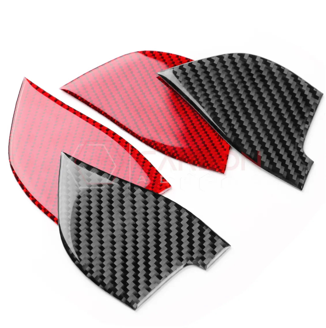 2024+ S650 Mustang Real Carbon Fiber Door Jam Triangle Trim Overlay