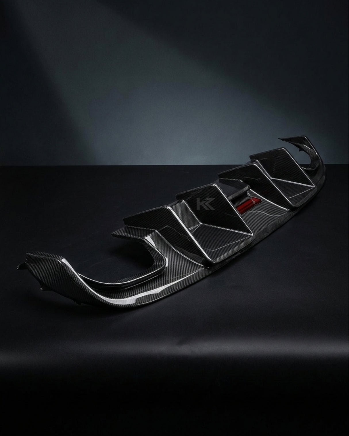 2008–2012 Audi A4 S-Line / S4 B8 Sedan Rear Bumper Lip with Integrated Brake Light – Carbon Fiber