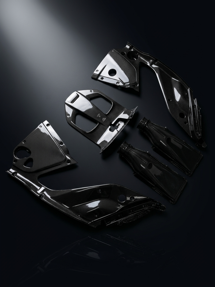 2017-2024 Ferrari 812 Superfast GTS OEM Style Engine Compartment Cover - Dry Carbon Fiber