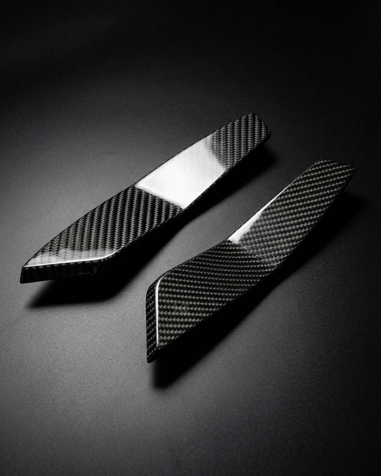 2020–2021 Audi RS7 C8 Sportback ABT Style Front Bumper Canards – Dry Carbon Fiber