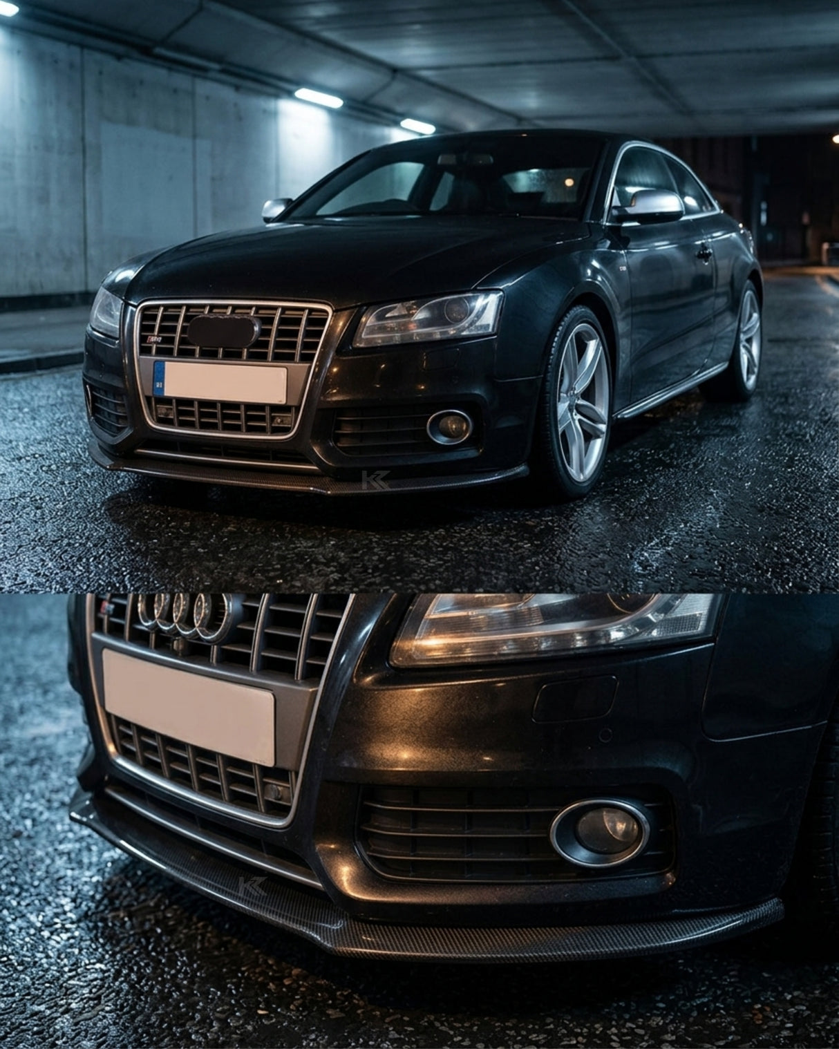 2009–2010 Audi A5 S-Line / S5 B8 Front Lip – Carbon Fiber