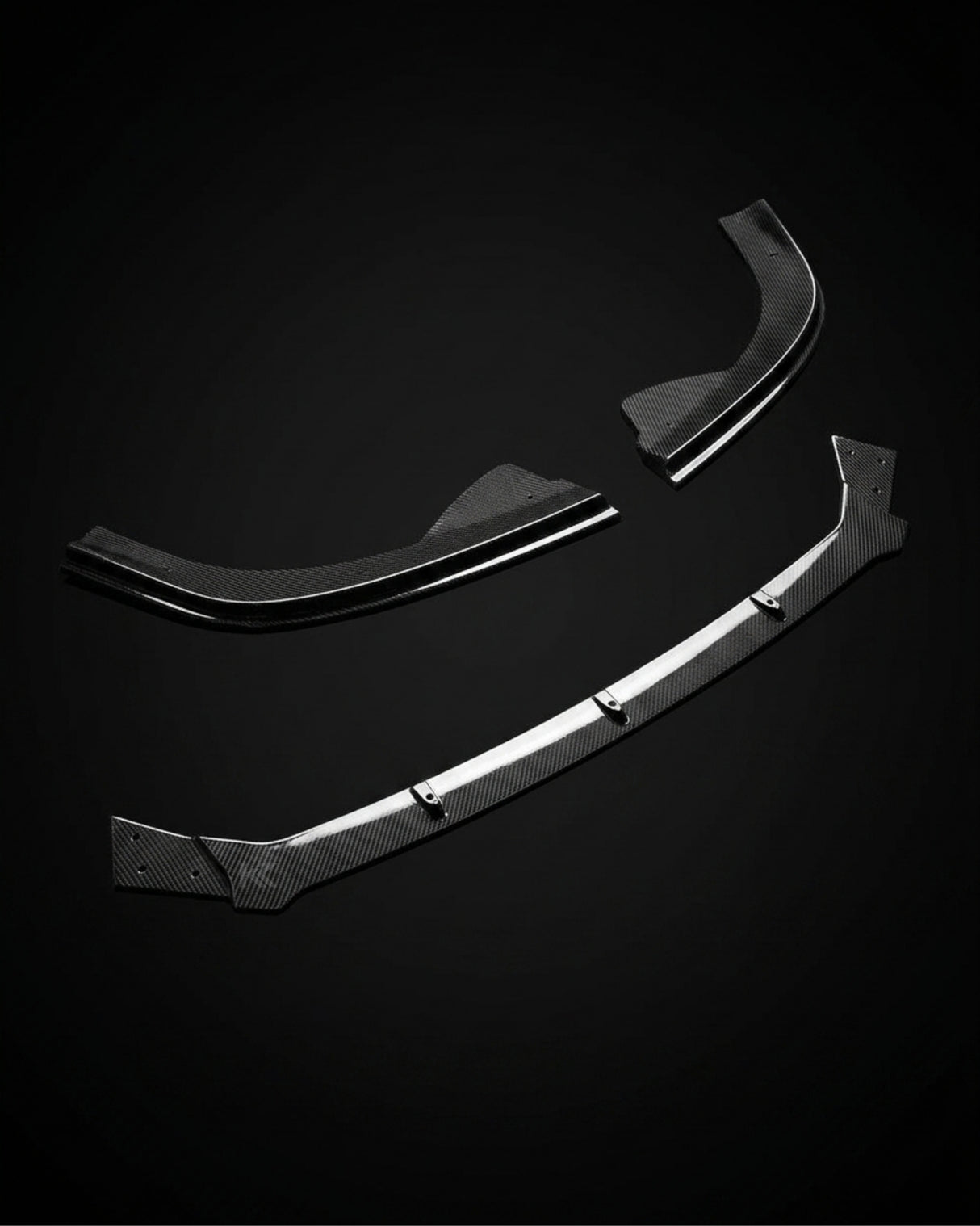 2013–2015 Volkswagen Jetta GLI Front Bumper Splitters – Carbon Fiber