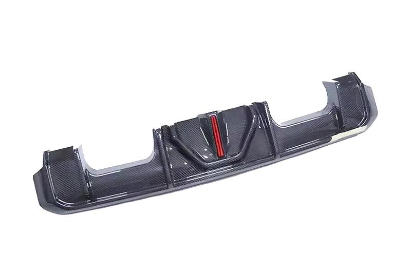 BMW 3 Series G80 M3 G82 G83 M4 Carbon Fiber Rear Diffuser with LED Lights (2019 - 2024) - K2 Industries