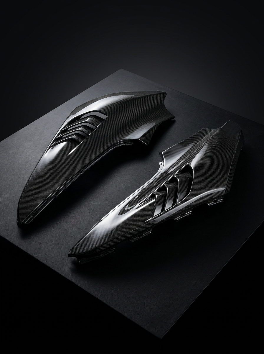 McLaren 720S Spider Dry Carbon Fiber Fenders Polished Finish 2017 - 2019 Pair