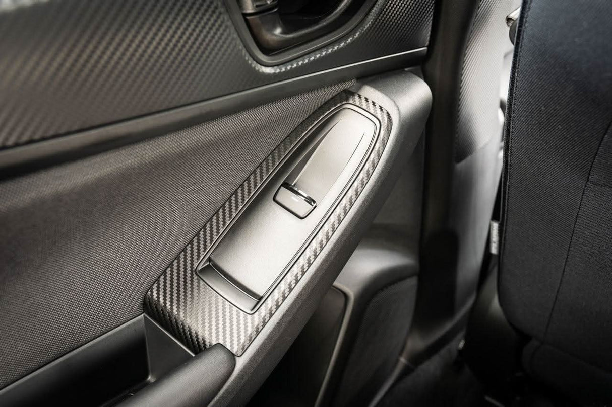 3D Carbon Door Switch Panel Overlays (Front / Rear) - 2022+ Subaru WRX