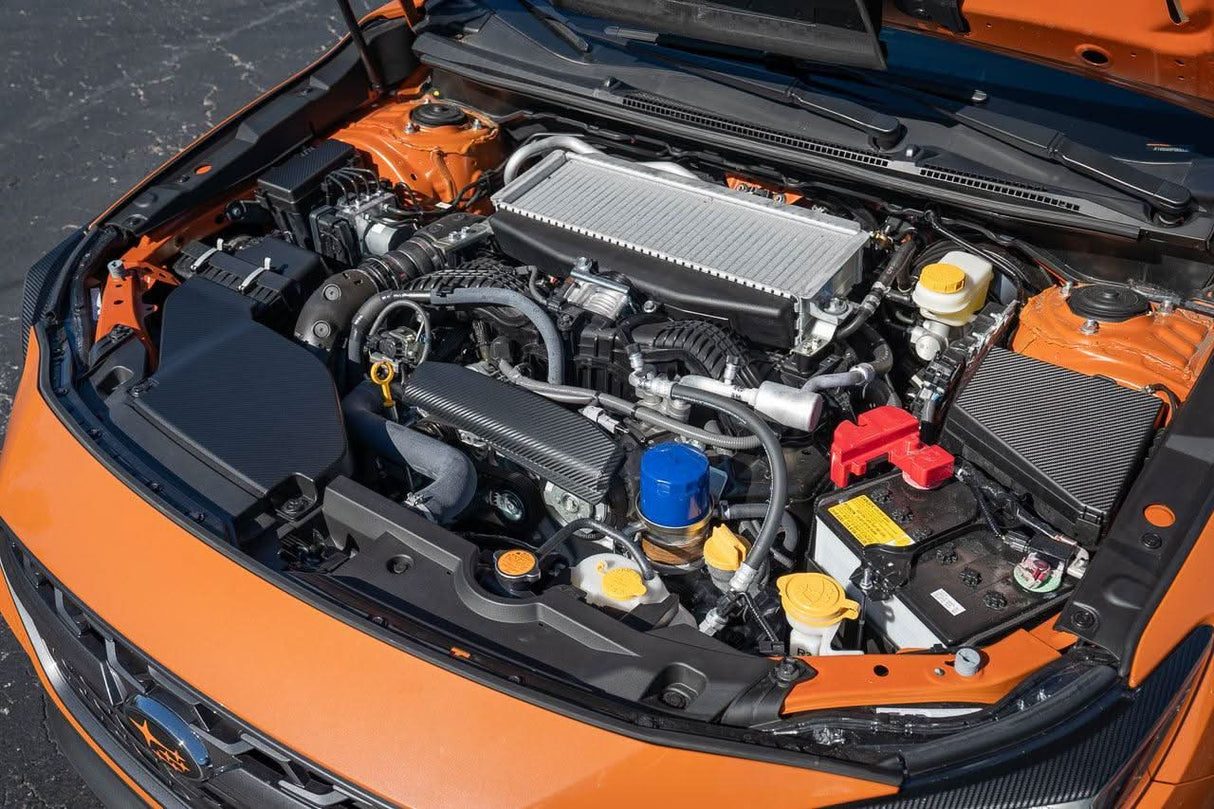 3D Carbon Engine Intake Duct Cover Overlay - 2022+ Subaru WRX