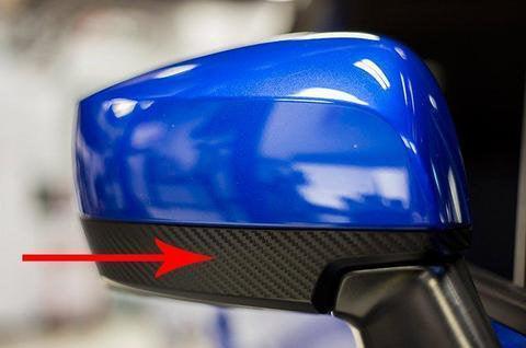 3D Carbon Fiber Lower Mirror Overlays (Pair) - 2015-2021 WRX / STI / 2015-2017 Crosstrek / 2015-2016 Impreza