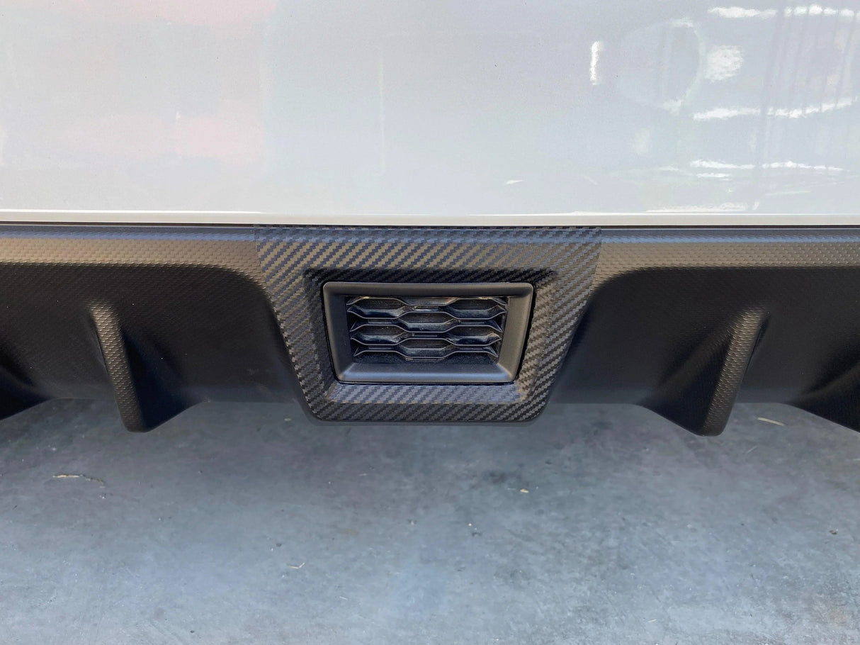 3D Carbon Fiber Rear Fog / F1 Bumper Cover Overlay - 2015-2021 WRX / STI