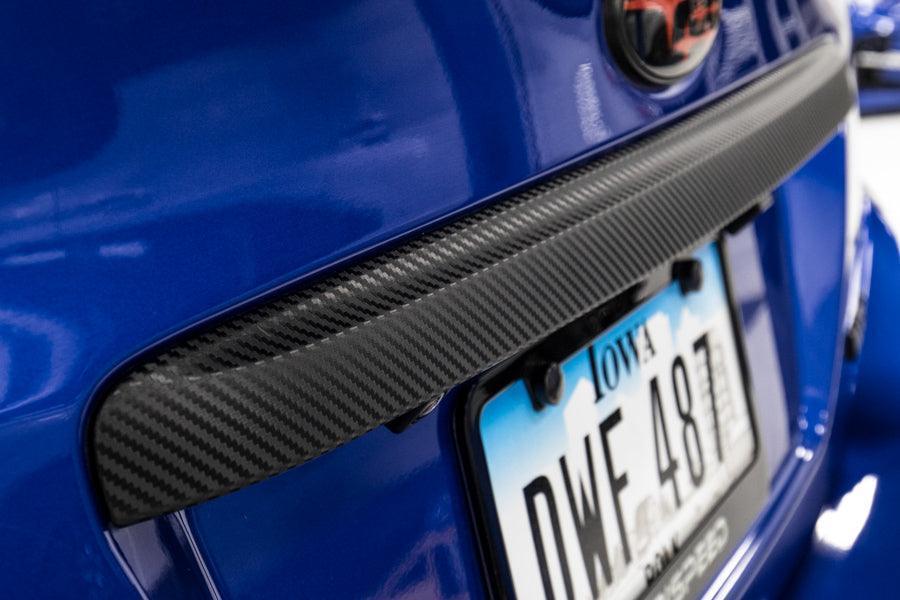 3D Carbon Fiber Vinyl Trunk Trim Overlay - 2015-2021 WRX / STI