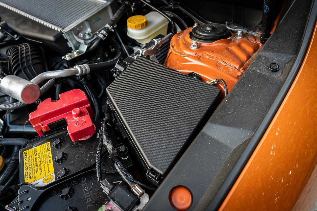 3D Carbon Fuse Box Cover Overlay - 2022+ Subaru WRX