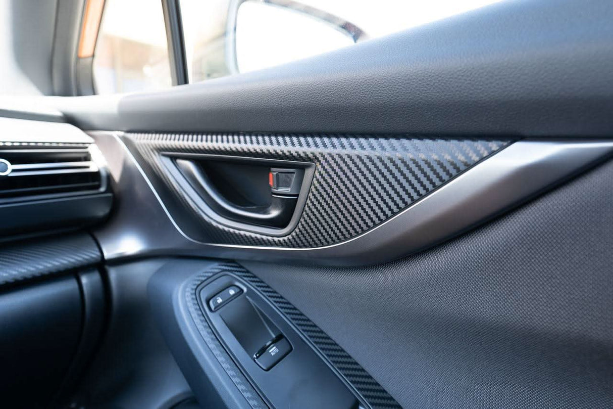 3D Carbon Interior Door Handle Trim Overlay Part 1 - 2022+ Subaru WRX