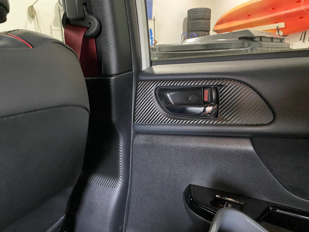 3D Carbon Interior Door Handle Trim Overlays - 2015-2021 WRX / STI