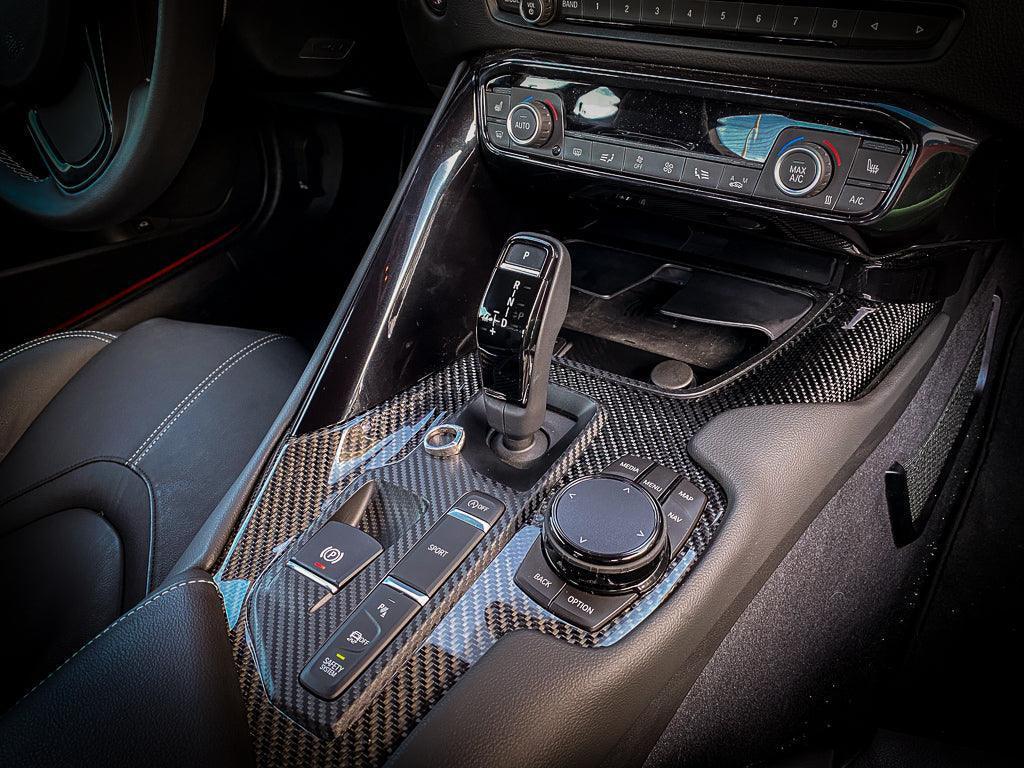 3D Carbon Phone Charger / USB / Cigarette Lighter Tray Overlay - 2020+ Supra