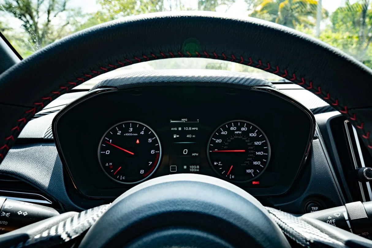 3D Carbon Speedometer Cluster Overlay - 2022+ Subaru WRX