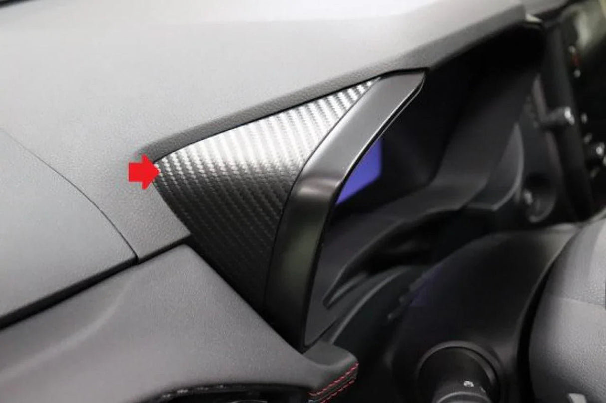 3D Carbon Speedometer Outer Trim Overlays (Rear) - 2022+ WRX