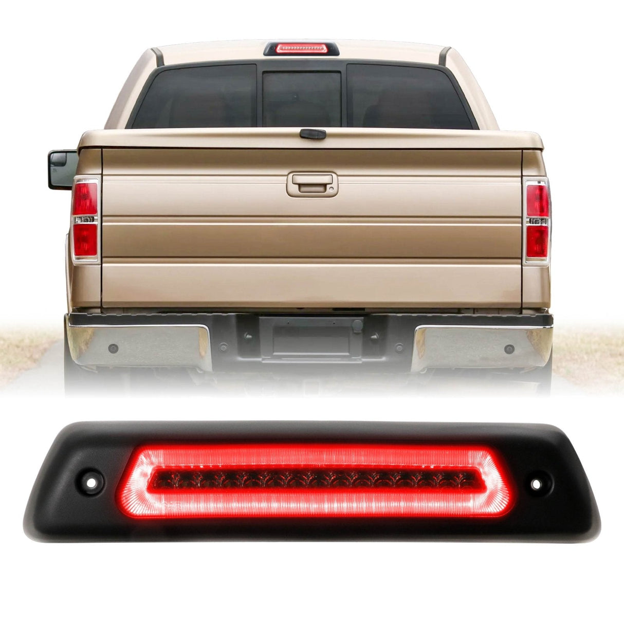 2009-2014 Ford F150 2 In 1 Light Bar LED 3rd Brake Light - Red/Clear