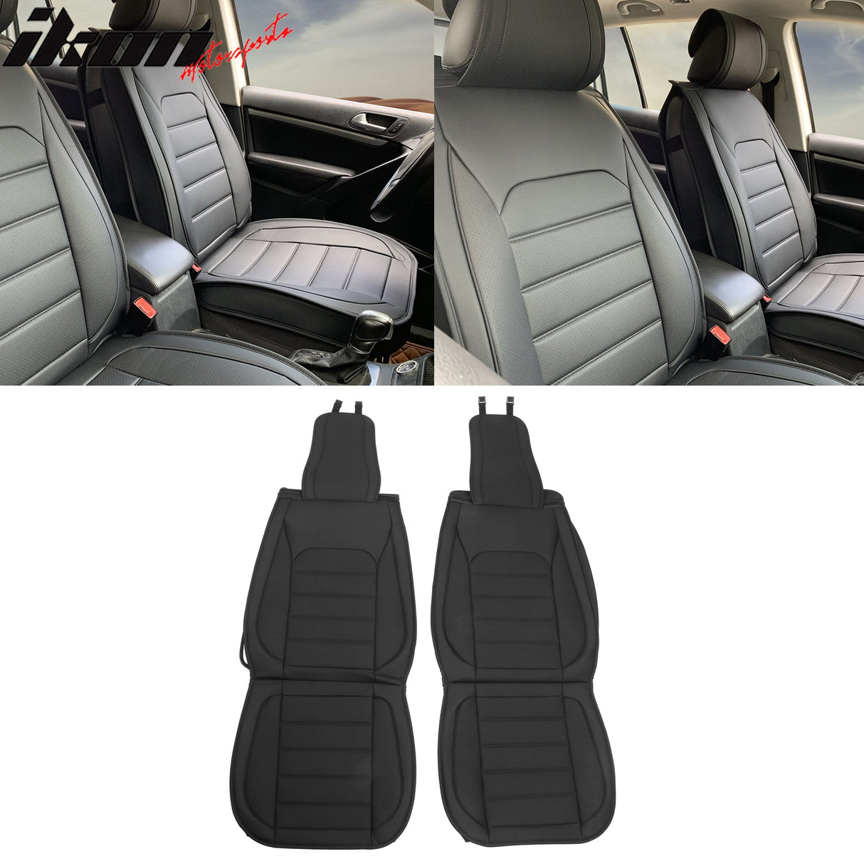 Universal Fit PU Leather Car Seat Covers Cushion Protector - 01 Style