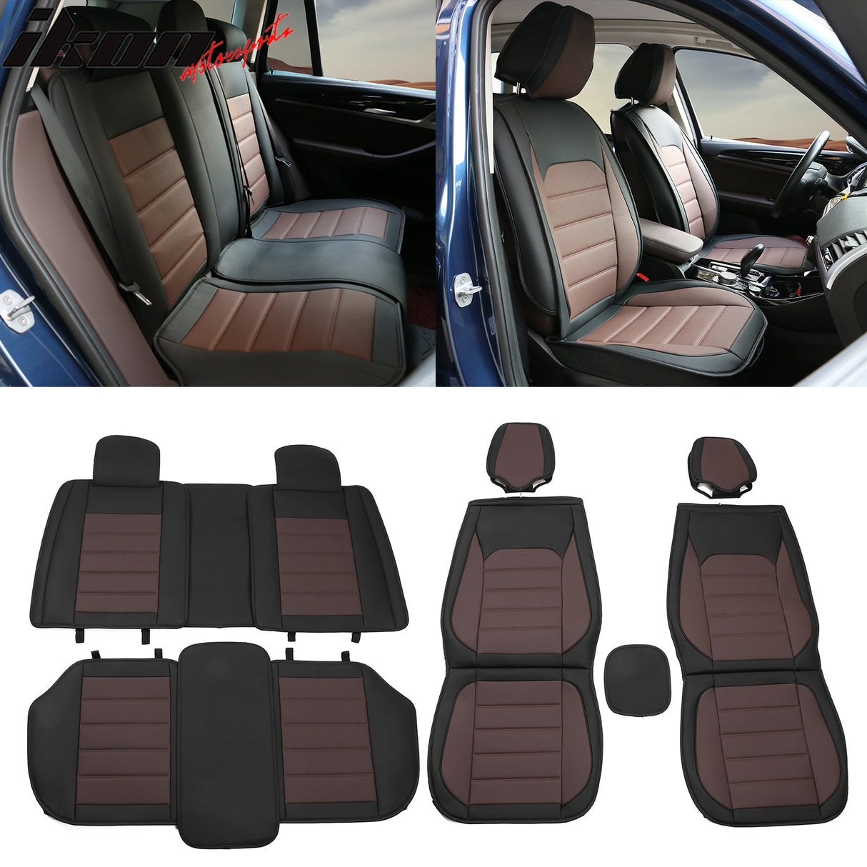 Universal Fit PU Leather Car Seat Covers Cushion Protector - 01 Style