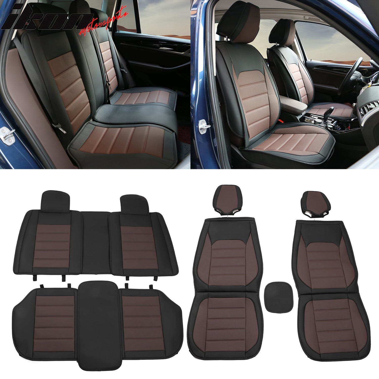 Universal Fit PU Leather Car Seat Covers Cushion Protector - 01 Style