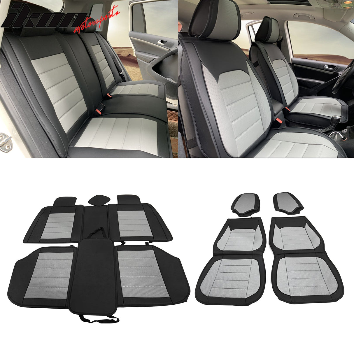 Universal Fit PU Leather Car Seat Covers Cushion Protector - 01 Style