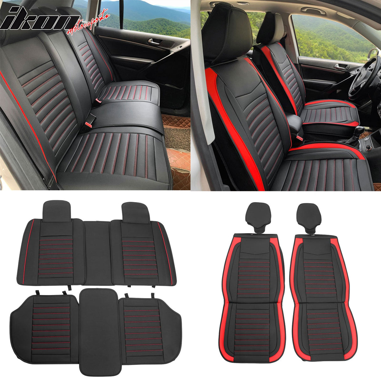 Universal Car Seat Covers Cushion Protecots PU Leather - 02 Style