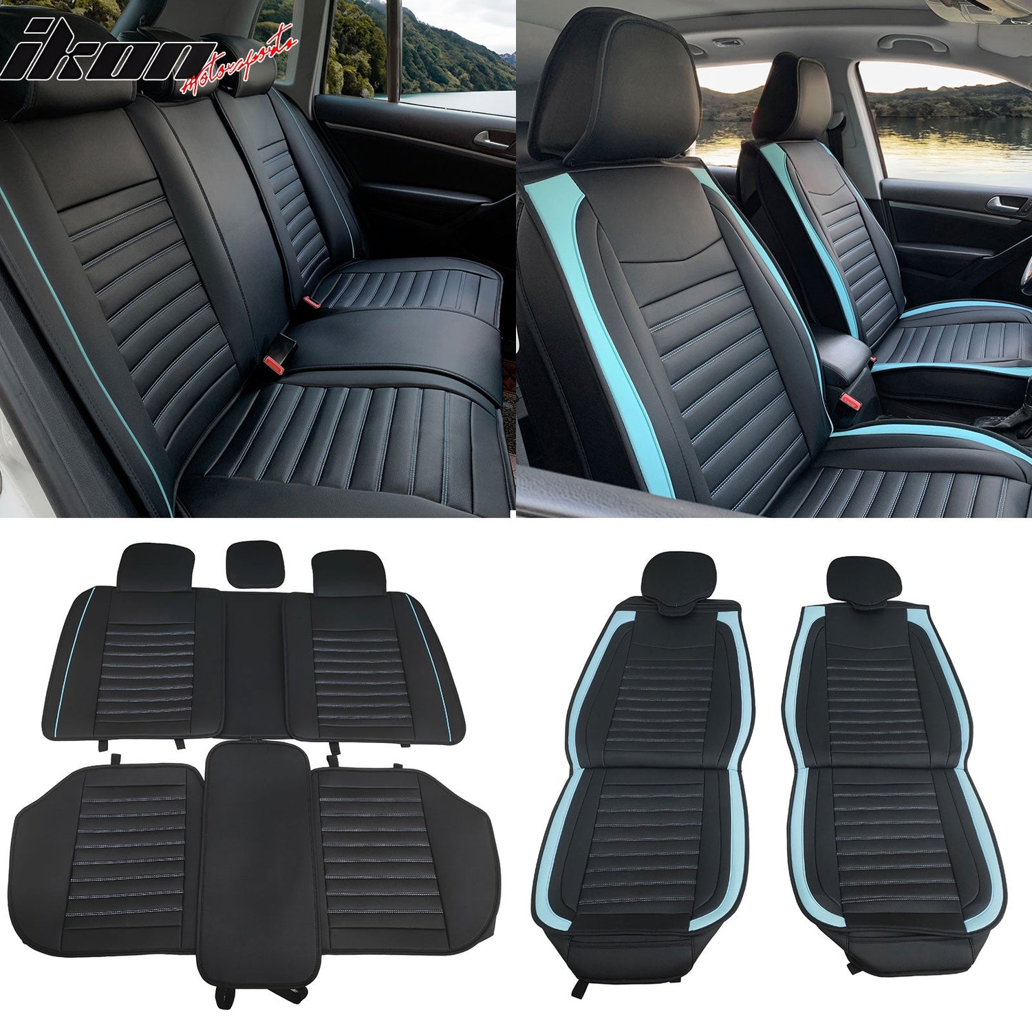 Universal Car Seat Covers Cushion Protecots PU Leather - 02 Style