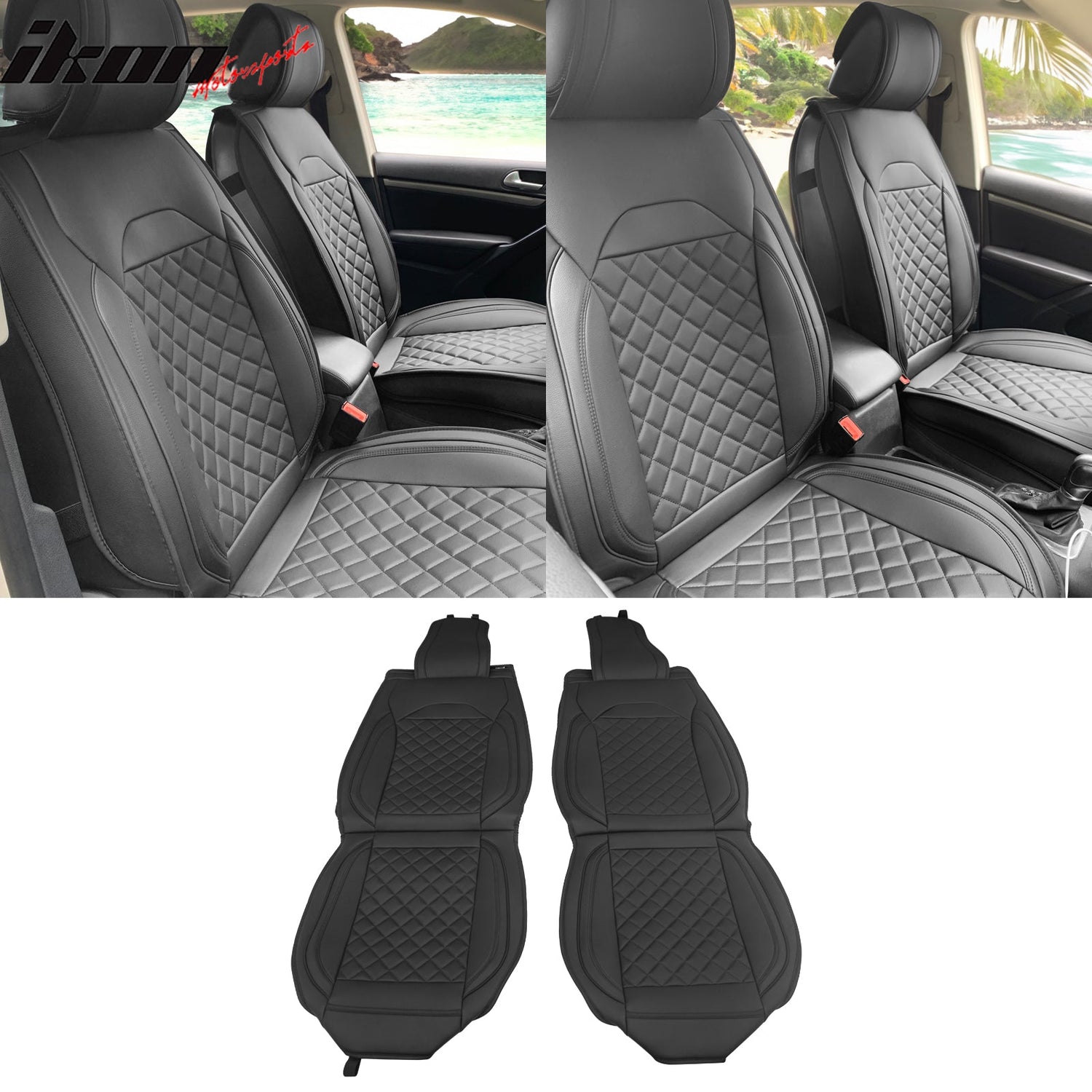 Universal Car Seat Covers Cushion Protecots PU Leather - 03 Style
