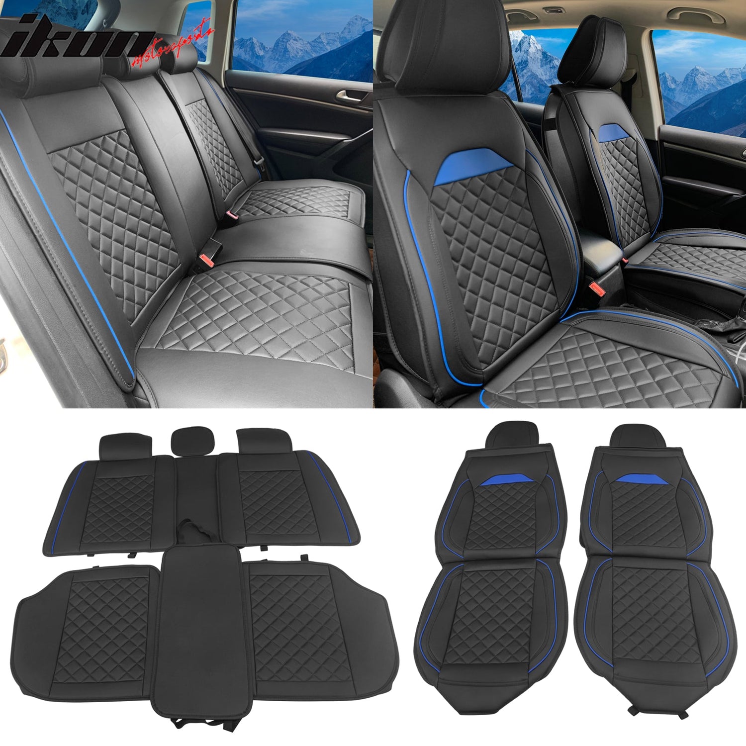 Universal Car Seat Covers Cushion Protecots PU Leather - 03 Style