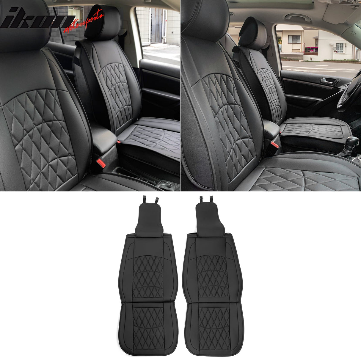 Universal Fit PU Leather Car Seat Covers Cushion Protector - 04 Style