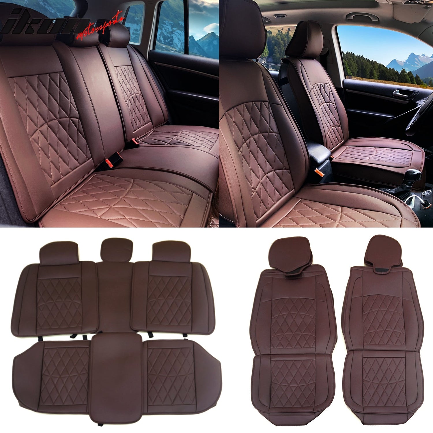 Universal Fit PU Leather Car Seat Covers Cushion Protector - 04 Style