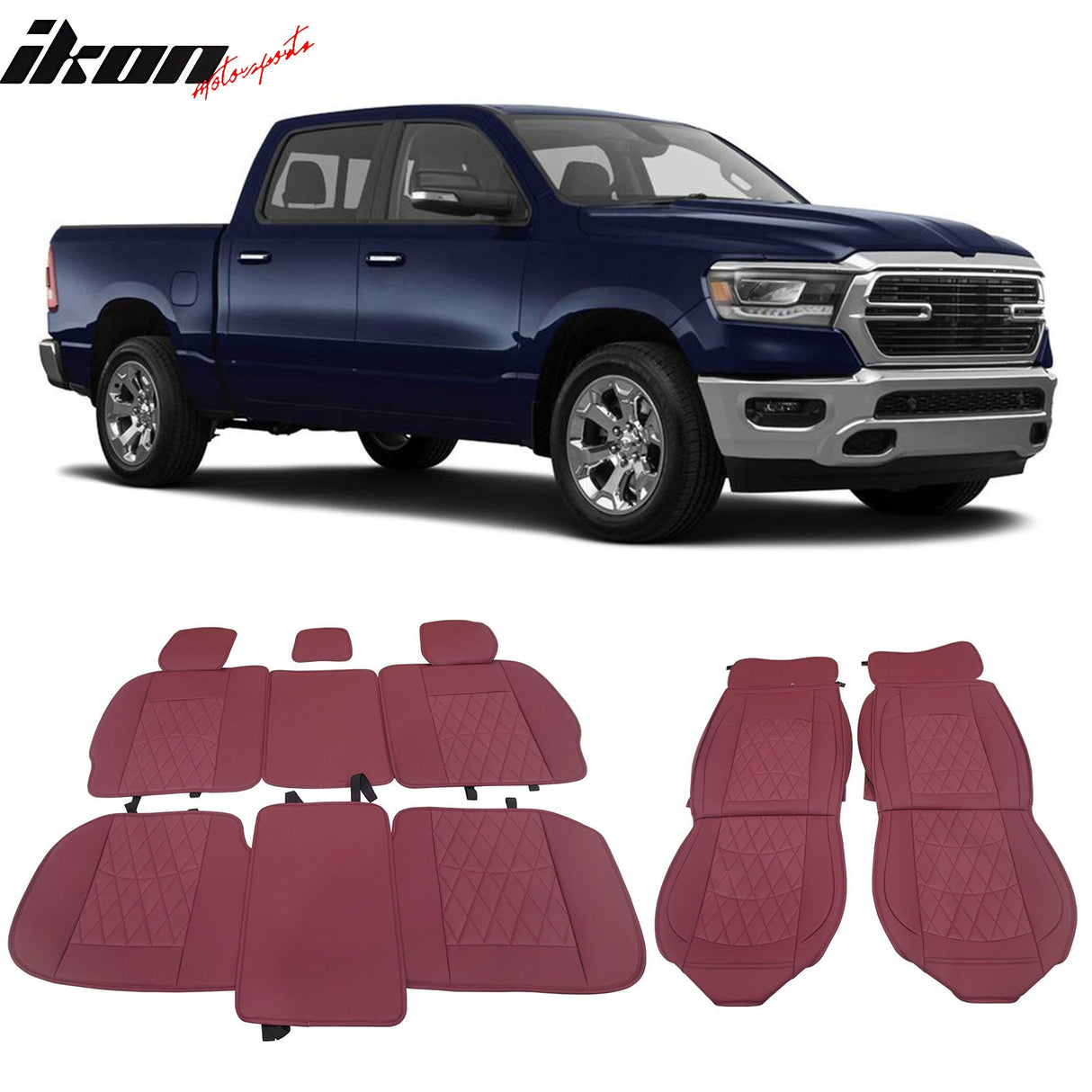 2009-2023 Dodge Ram 1500 2500 3500 5 Seats Seat Covers Leather