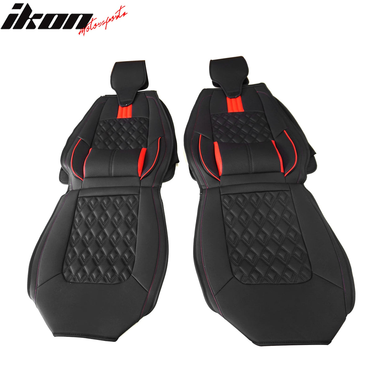 2016-2021 Honda Civic Seat Covers PU Leather Car Cushion w/ Lumbar