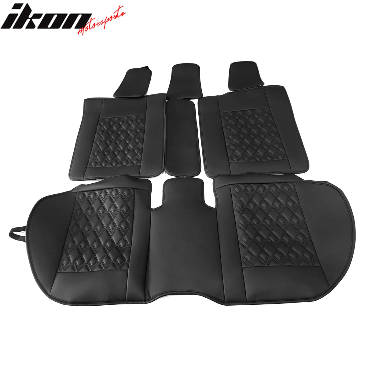 2016-2021 Honda Civic Seat Covers PU Leather Car Cushion w/ Lumbar