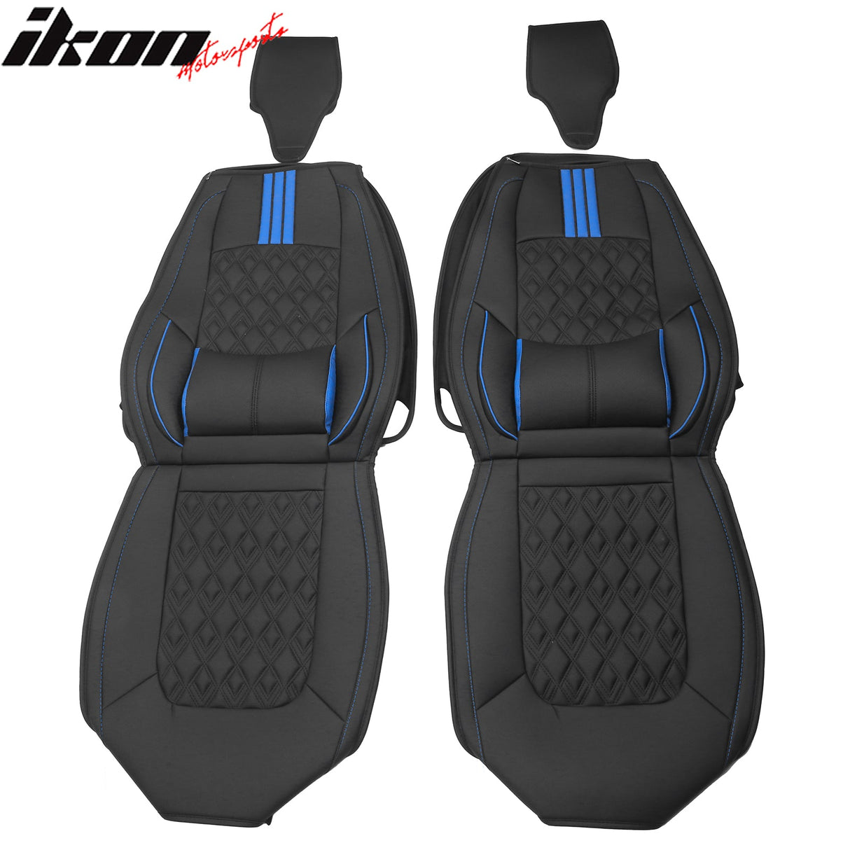 2016-2021 Honda Civic Seat Covers PU Leather Car Cushion w/ Lumbar