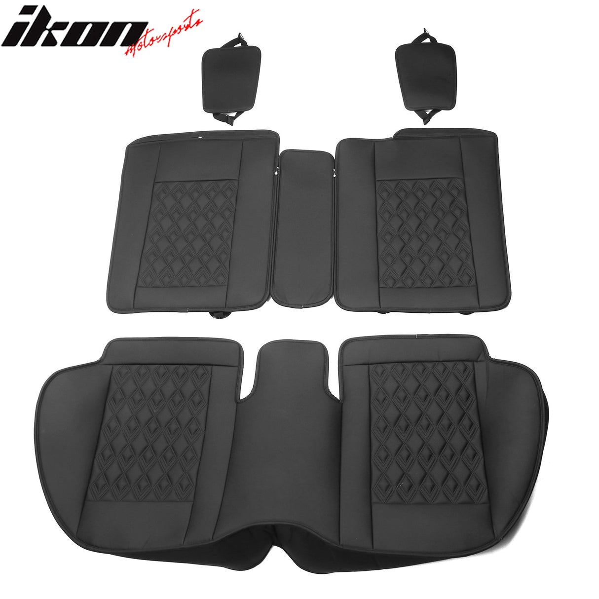 2016-2021 Honda Civic Seat Covers PU Leather Car Cushion w/ Lumbar