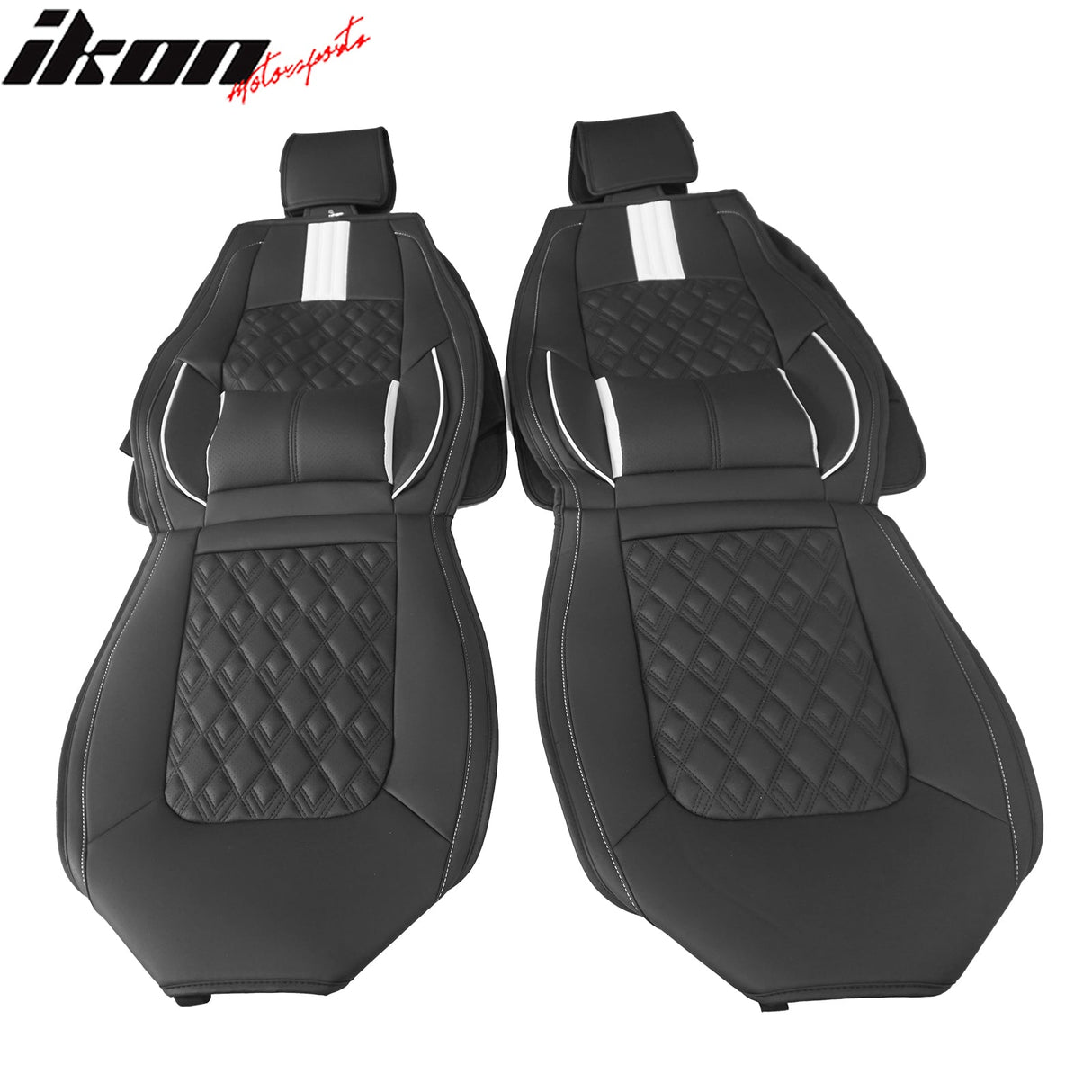 2016-2021 Honda Civic Seat Covers PU Leather Car Cushion w/ Lumbar