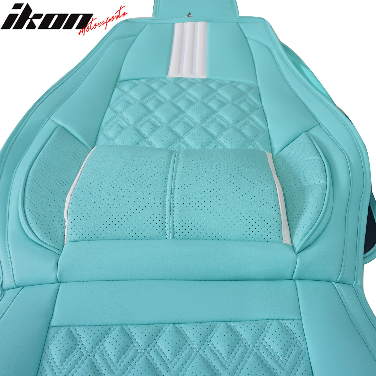 2016-2021 Honda Civic Seat Covers PU Leather Car Cushion w/ Lumbar