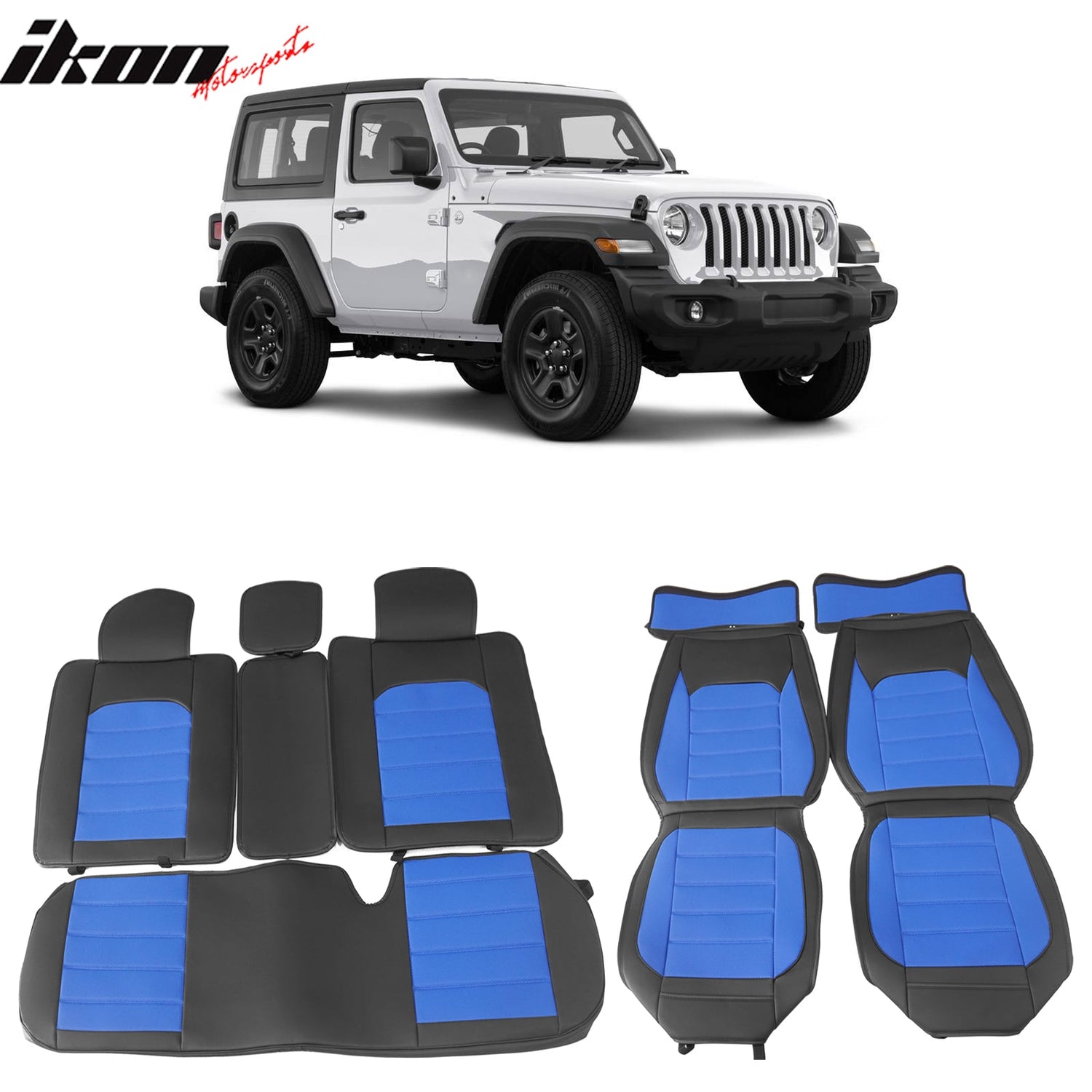 2007-2025 Jeep Wrangler JK JL Leather Car Seat Cover w/ Pocket