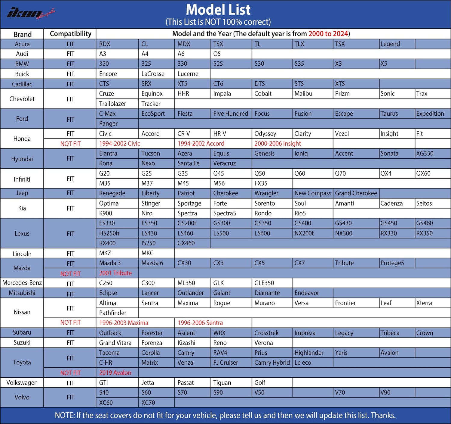 Universal Fit PU Leather Car Seat Covers Cushion Protector - 01 Style